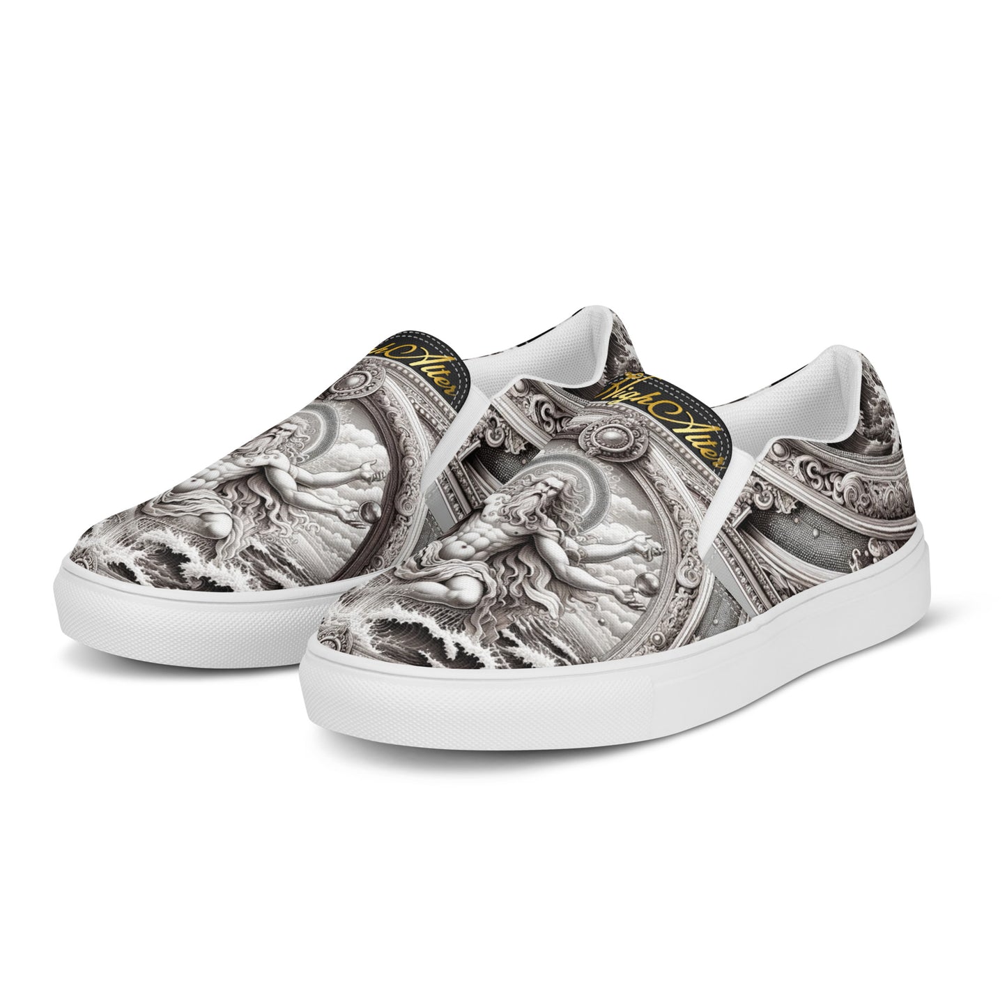 Genius of Water Men’s slip-on canvas shoes