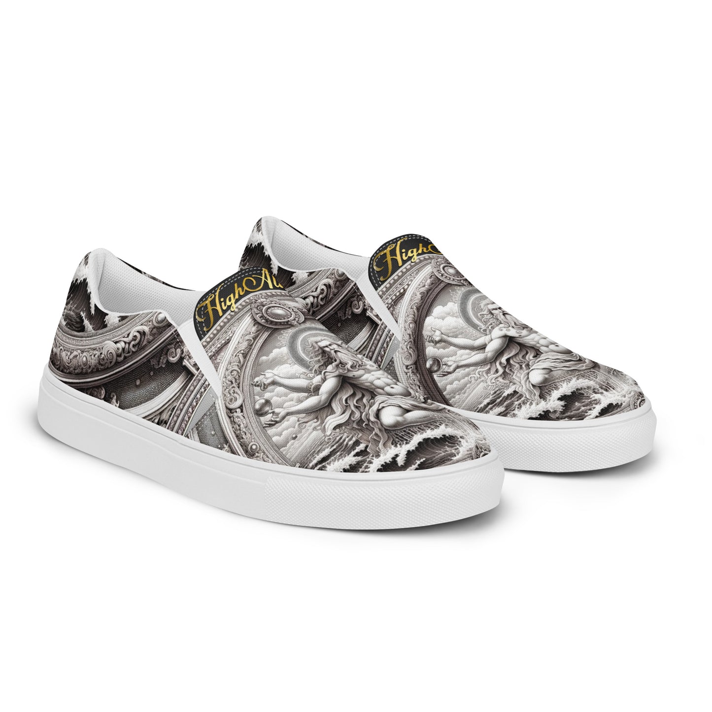 Genius of Water Men’s slip-on canvas shoes
